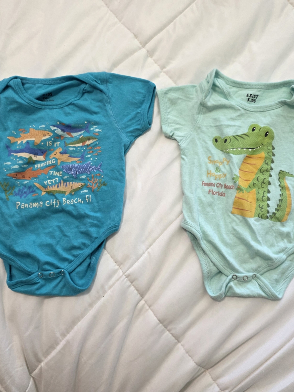 NWOT Panama City Beach One-Piece Bodysuits with Shark & Alligator Prints